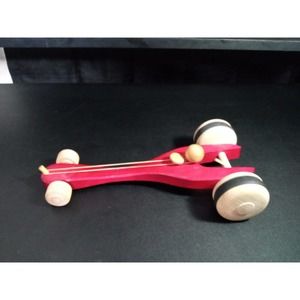 RARE Kinderkram Wooden Racecar Rubber Band Propelled Toy from Germany castle